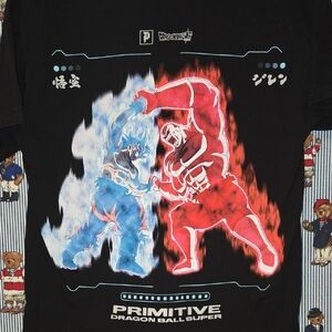 Primitive x Dragon Ball Super Goku vs Jiren Survival Black T-Shirt Medium